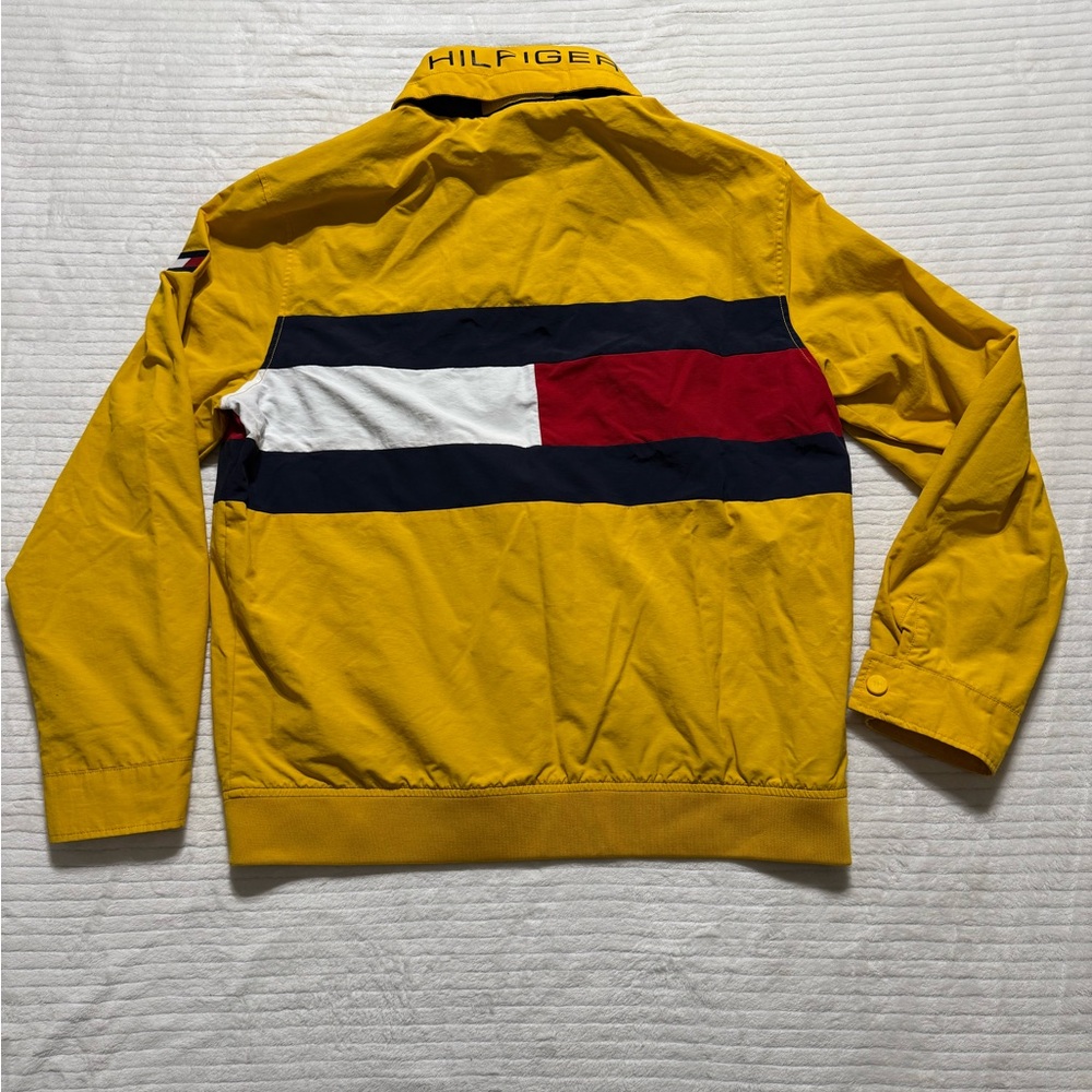 Tommy Hilfiger Yellow Windbreaker with Tricolor Stripe - Picture 10 of 10